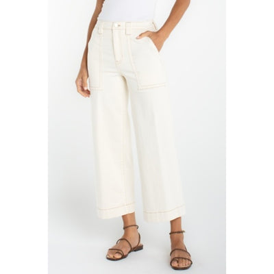 Liverpool Los Angeles - Womens Stride Hr Wide Leg Crp with Patch Pkt 26"