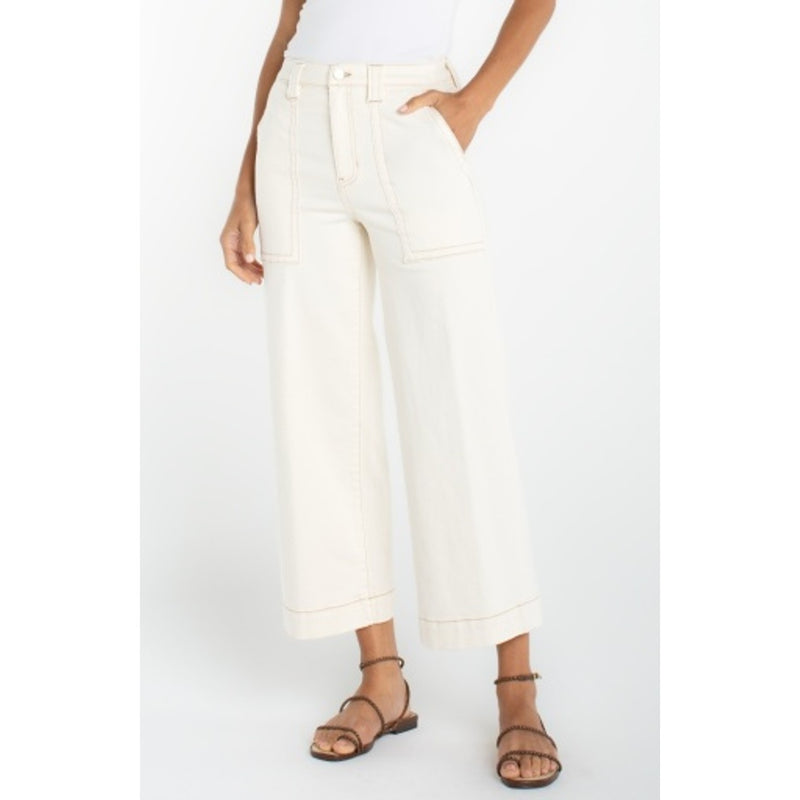 Liverpool Los Angeles - Womens Stride Hr Wide Leg Crp with Patch Pkt 26"