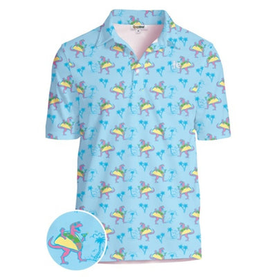 Tipsy Elves - Mens Tacosaurus Golf Polo
