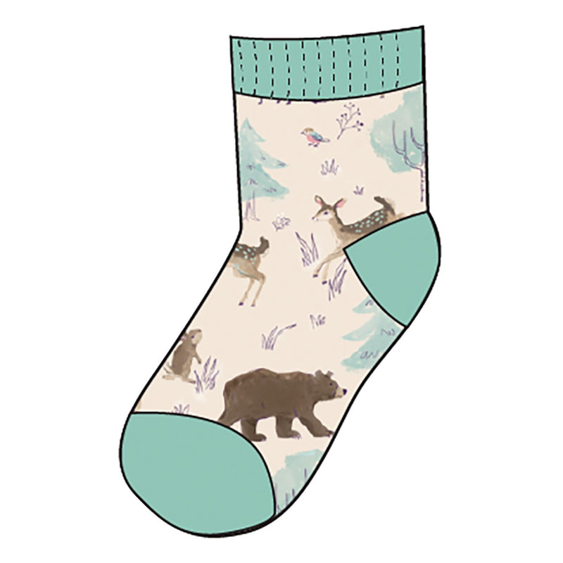 Little Blue House - Forest Creatures Kids Crew Socks