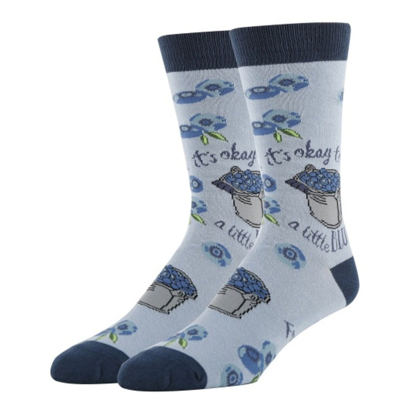 Oooh Yeah - Mens a Little Blue Men's Crew Socks