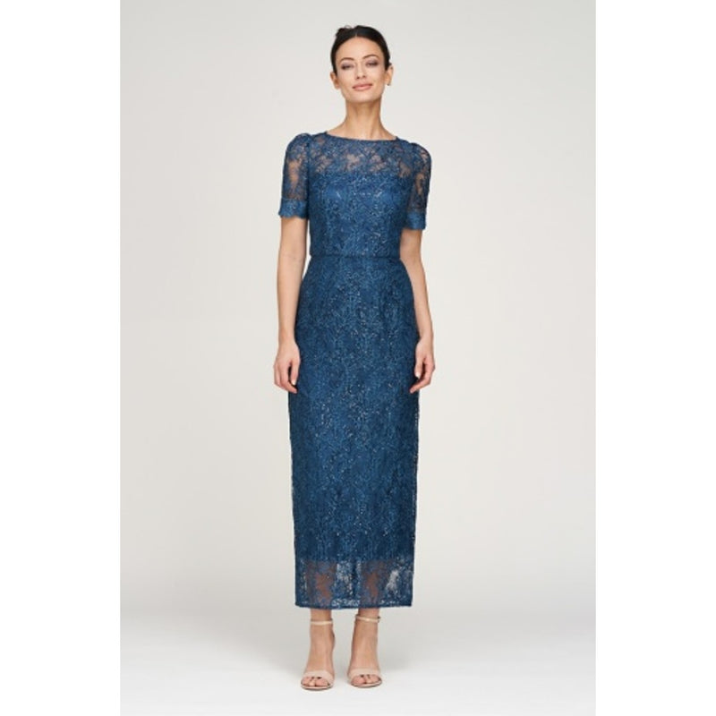 JS Collections - Womens Abbie Column Ankle Gown