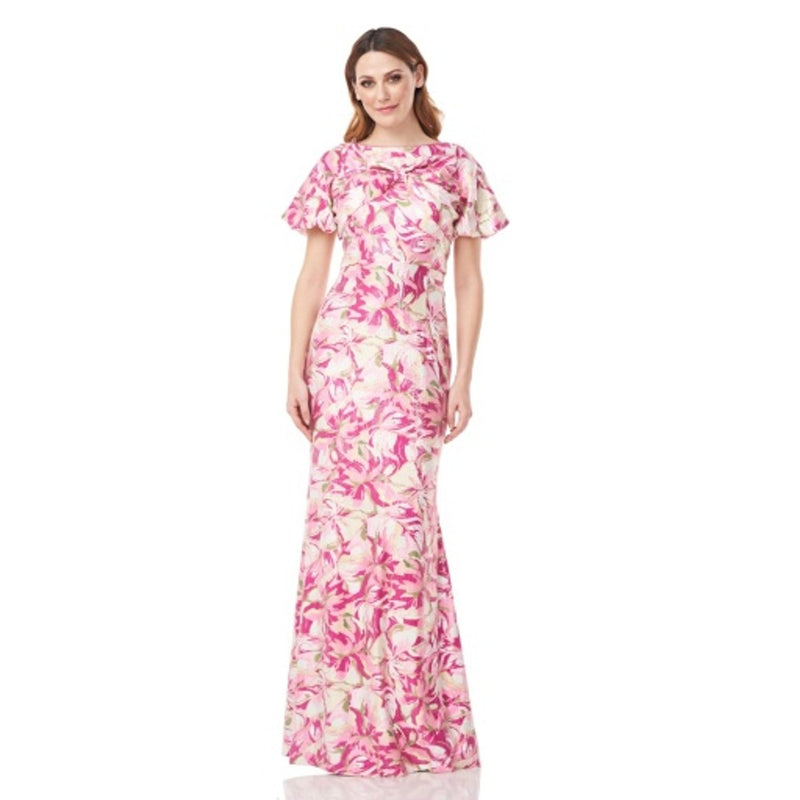 JS Collections - Womens Louisa Boat Neck Mermaid Gown