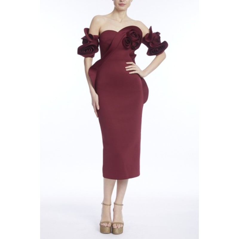 Badgley Mischka - Womens Swirl Nk Floral Slv