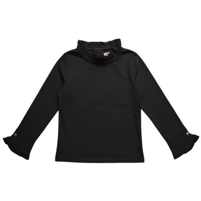 Hope & Henry - Girls Organic Ruffle Trim Knit Top