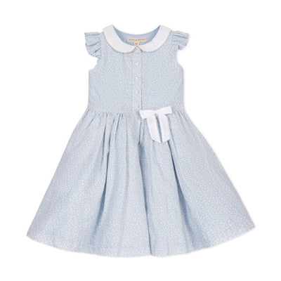 Hope & Henry - Girls Linen Dress with Peter Pan Collar