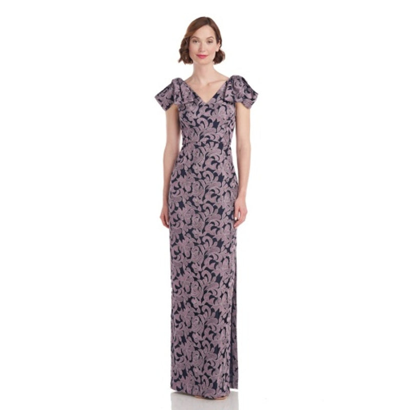 JS Collections - Womens Gwendolyn Bow Column Gown