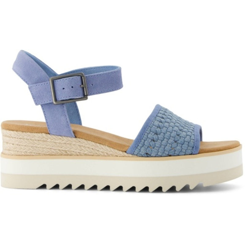 TOMS - Womens Diana Sandal - Faded Sky Denim Basket Weave/Suede