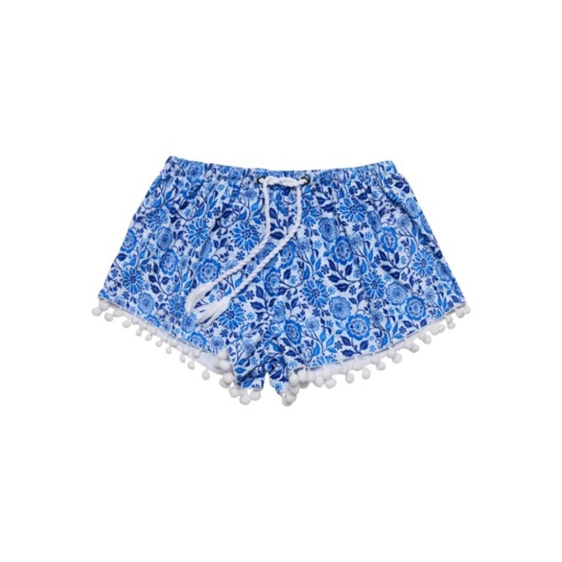 Snapper Rock - Girls Bluebell Blooms Swim Shorts