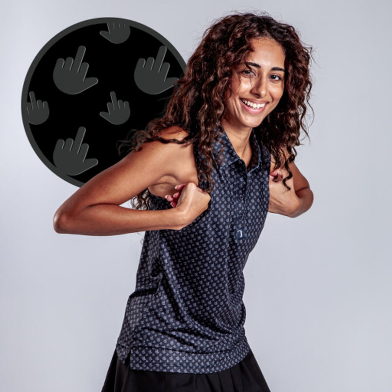 Bogey Bros - Womens Birdie Finger Raven Women's Polo