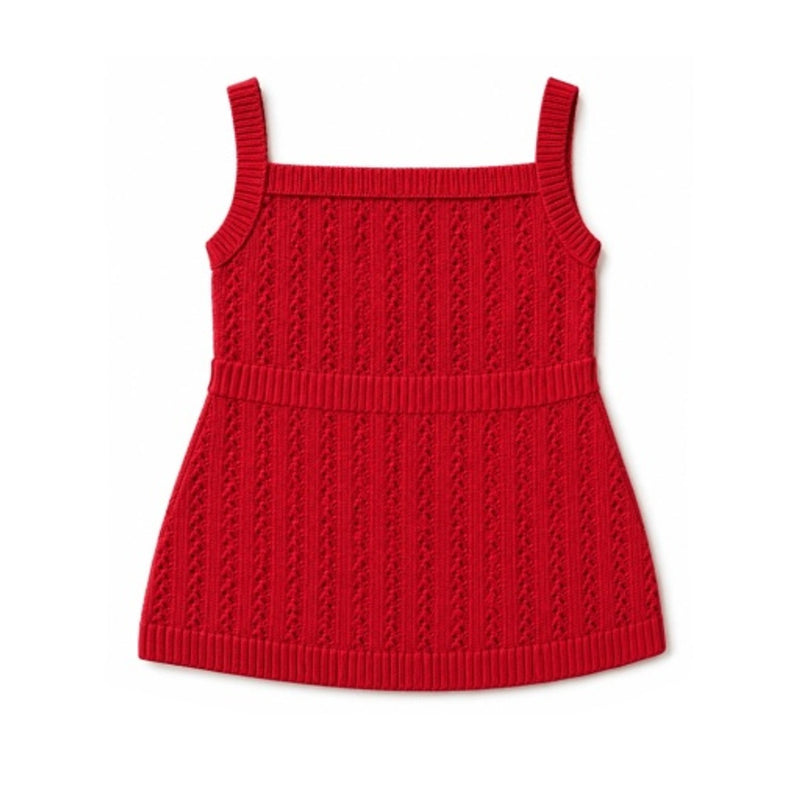 Hope & Henry - Girls Organic Peplum Sweater Tank