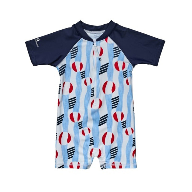 Snapper Rock - Boys Beach Bounce Sustainable Short Sleeve Sunsuit