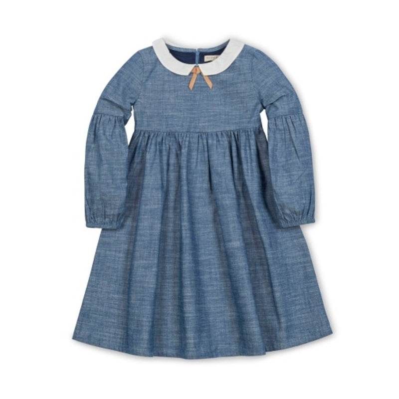 Hope & Henry - Girls Organic Chambray Empire Dress