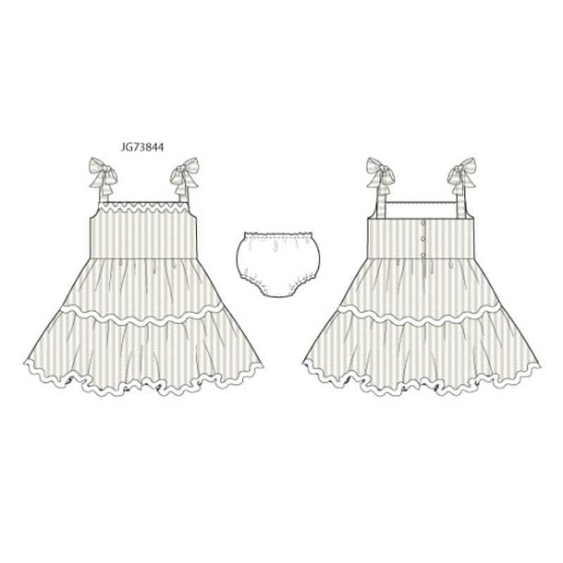 Janie and Jack - Girls with Neutral Stripe Dress Spbk
