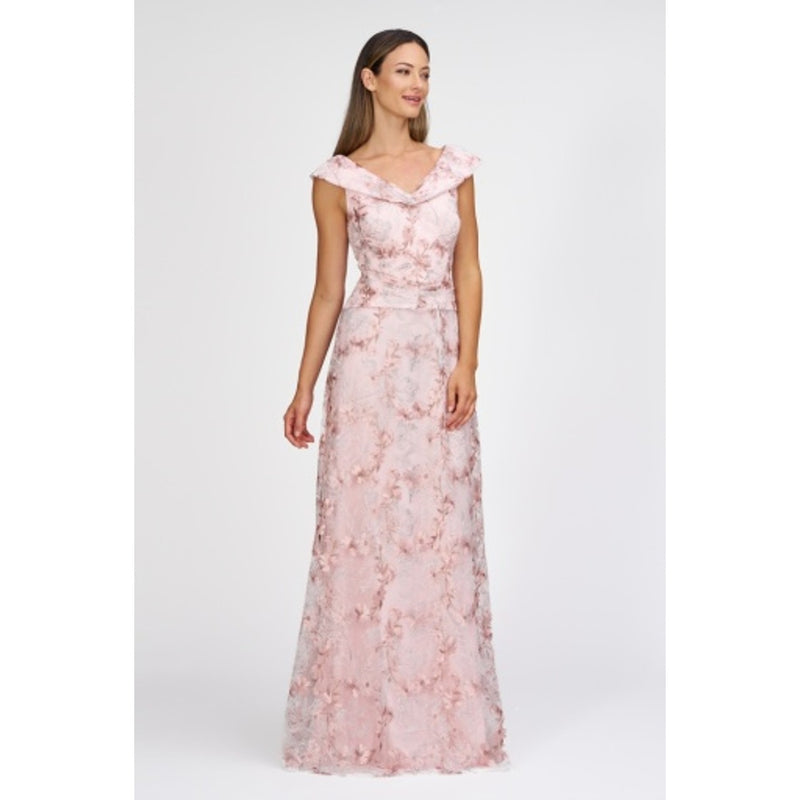 JS Collections - Womens Katalina Portrait Collar Gown