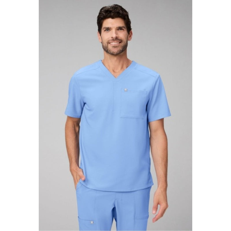 Fabletics - Mens Helix Scrub Top Motiontech - Ceil Blue