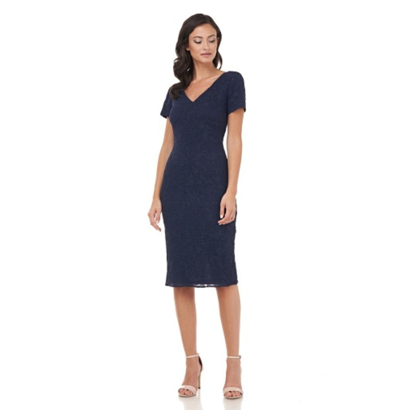 JS Collections - Womens V-Neck Cocktail Dress