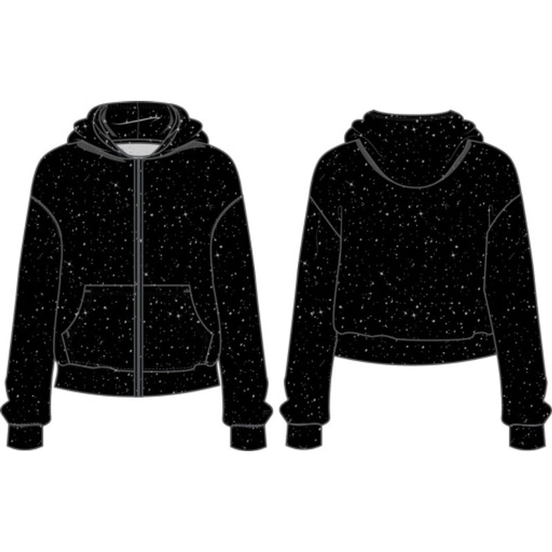 Fabletics - Womens Luxe360 Sparkle Cozy Fleece Full Zip Hoodie