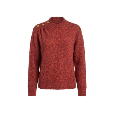Liverpool Los Angeles - Womens Long Slv Mock Neck Sweater with Buttons