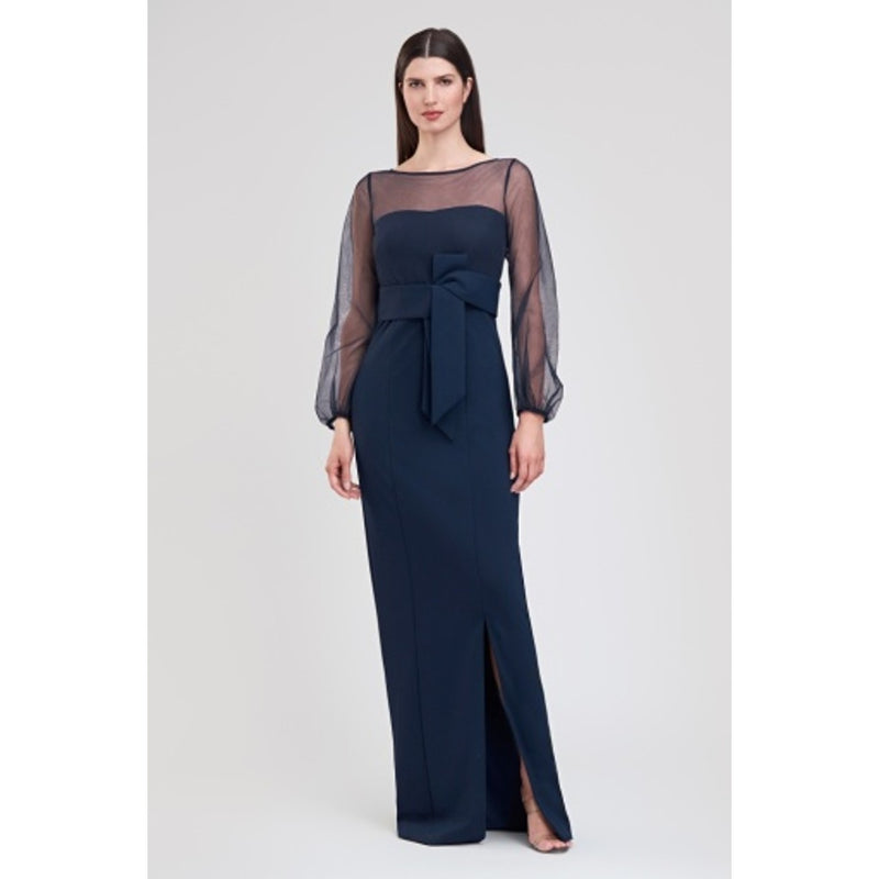 JS Collections - Womens Abigail Waist Bow Gown
