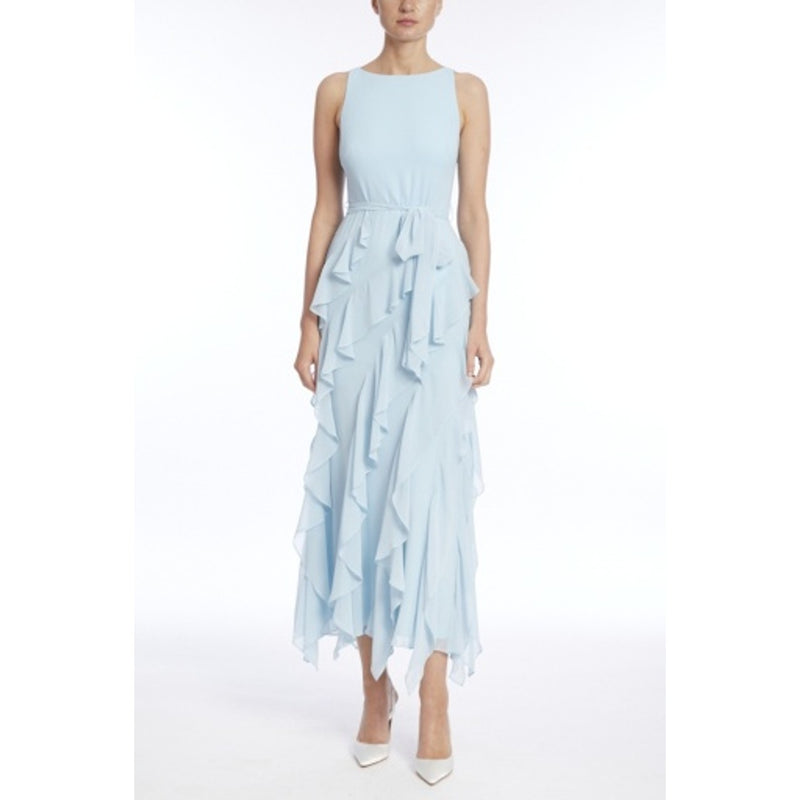 Badgley Mischka - Womens Assym Flounce Dress