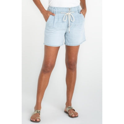 Liverpool Los Angeles - Womens Tie Front Short with Pleats 5" Inseam