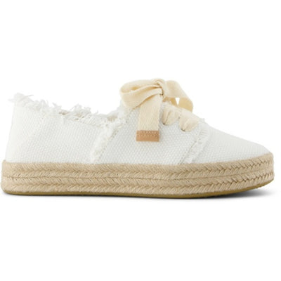 TOMS - Womens Carolina Lace Up - White Beachside Woven/Fray