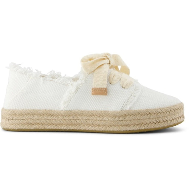 TOMS - Womens Carolina Lace Up - White Beachside Woven/Fray
