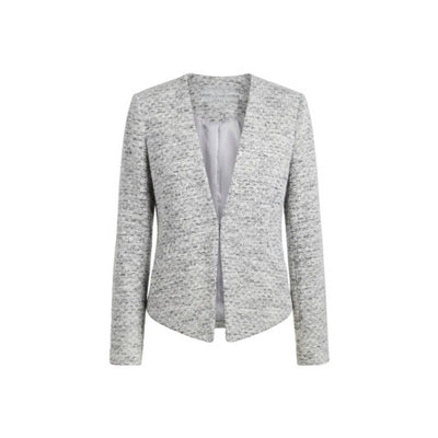 Liverpool Los Angeles - Womens Collarless Blazer with Pleated Peplum Back