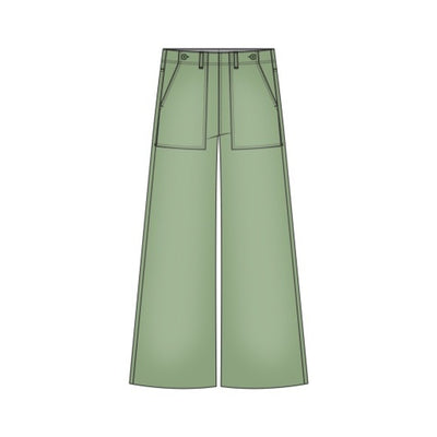 Liverpool Los Angeles - Womens Utility Crop Wide Leg