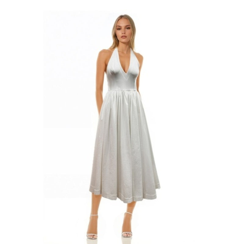 Badgley Mischka - Womens V-Neck Halter