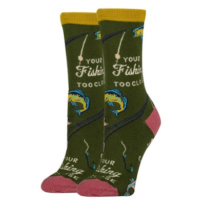 Oooh Yeah - Womens Unisex Crew Socks-Gone Fishing