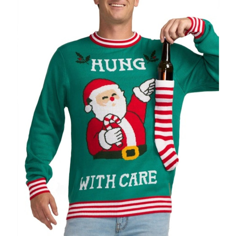 Tipsy Elves - Mens Hung with Care Ugly Christmas Sweater