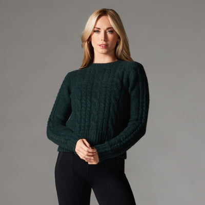 Thirty Three Threads - Unisex Classic Cable Sweater Urban Melange