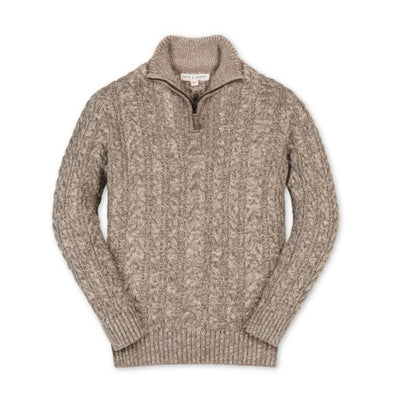 Hope & Henry - Boys Organic Half Zip Cable Sweater