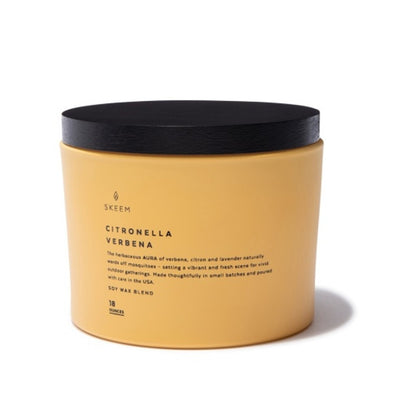 Skeem - Unisex Verbena Aura Citronella Triple Wick Candle