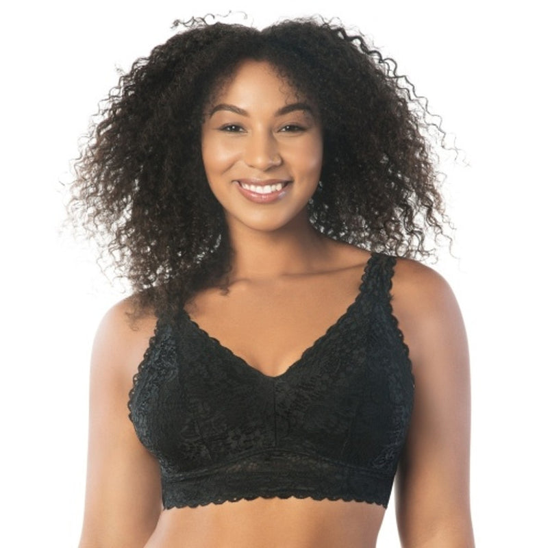 Parfait - Womens Adriana Wire Free Lace Bralette - Black