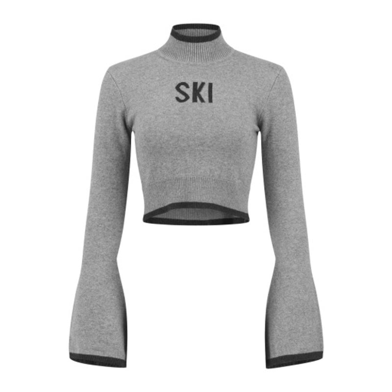 Year of Ours - Womens Ski Bell Sleeve Sweater Crop