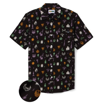 Tipsy Elves - Mens Black Magic Button Down Shirt