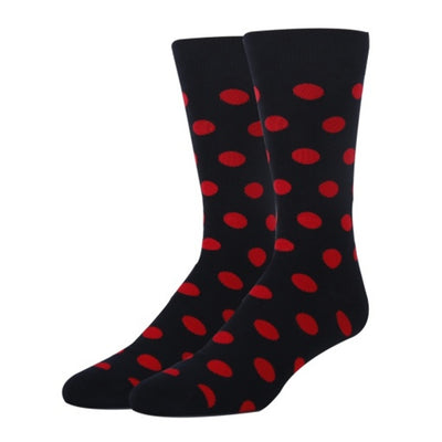 Oooh Yeah - Mens Polka Dot Red-Spirit-Mens Crew Socks