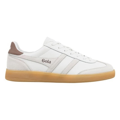 Gola - Mens Viper Leather Sneakers - White/White/Root/Gum