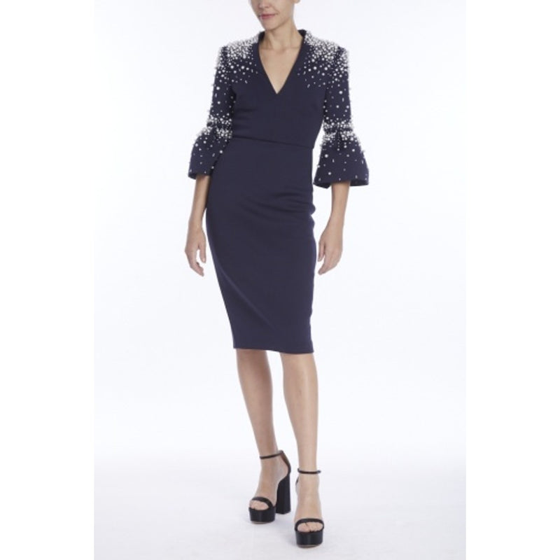 Badgley Mischka - Womens Flounce Slv Pearl