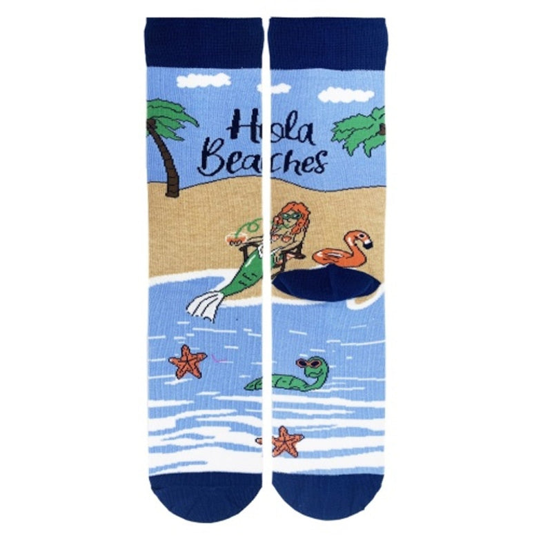 Oooh Yeah - Mens Crew Socks Hola Beaches