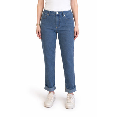 1822 Denim - Womens Petite 27" Boyfriend Jean