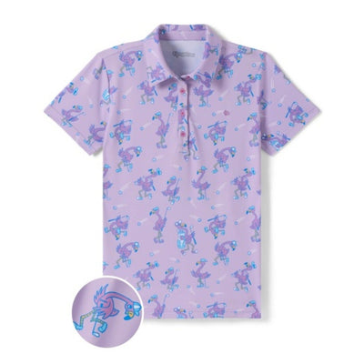 Tipsy Elves - Womens Flamingo Fiasco Short-Sleeve Golf Polo