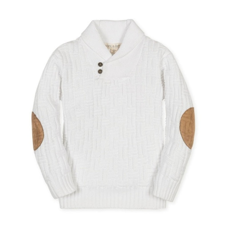 Hope & Henry - Boys Organic Shawl Collar Cable Sweater