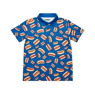 Tipsy Elves - Kids Hot Dog Golf Polo