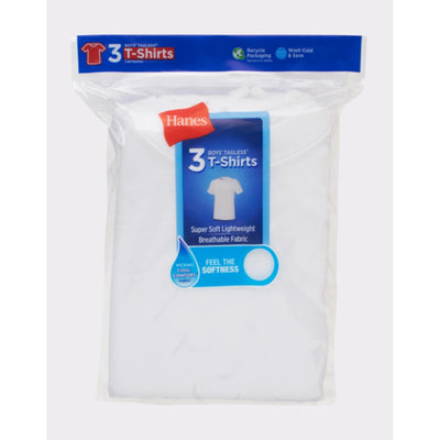 Hanes - Boys Toddler Boys' Crewneck Undershirt White 3-Pack