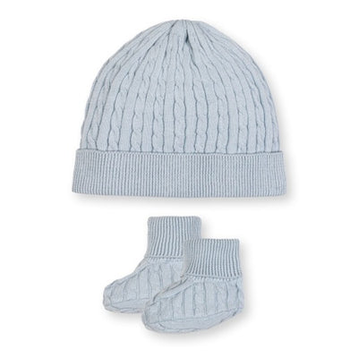 Hope & Henry - Baby Organic Sweater Beanie and Bootie Set