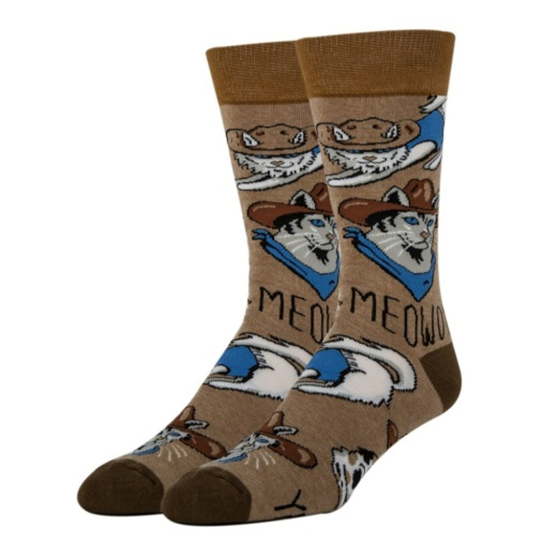 Oooh Yeah - Mens Crew Socks-Meowdy